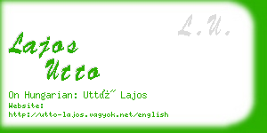 lajos utto business card